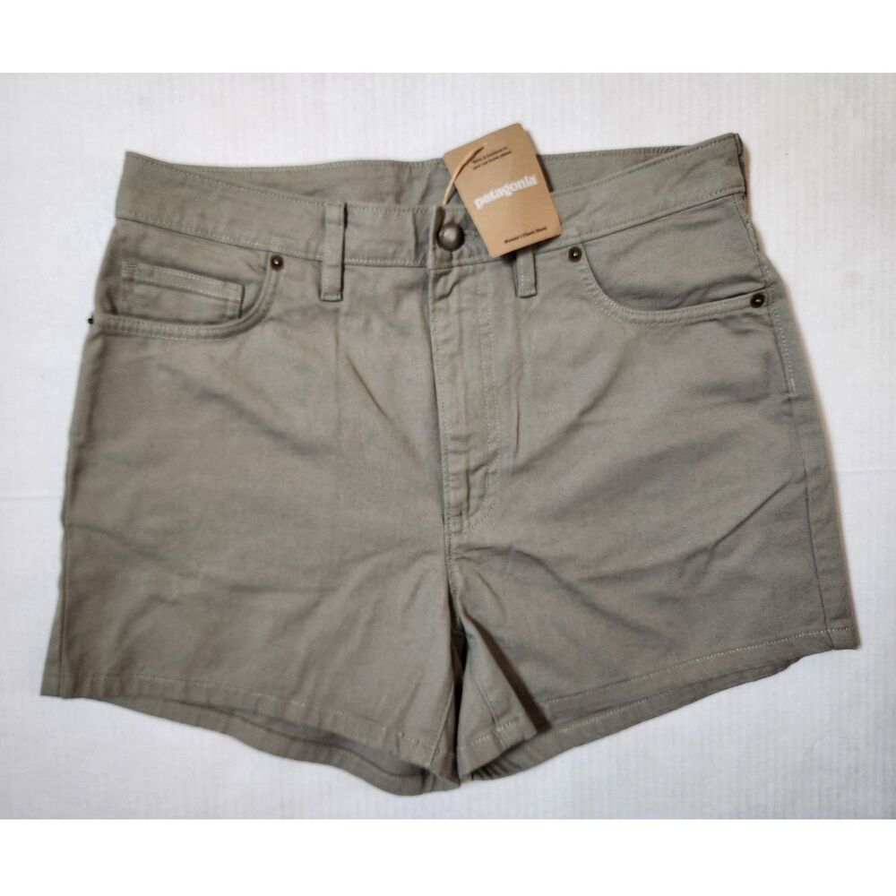 Patagonia Womens Classic Shorts Size 8 River Rock Green Organic Cotton Stretch